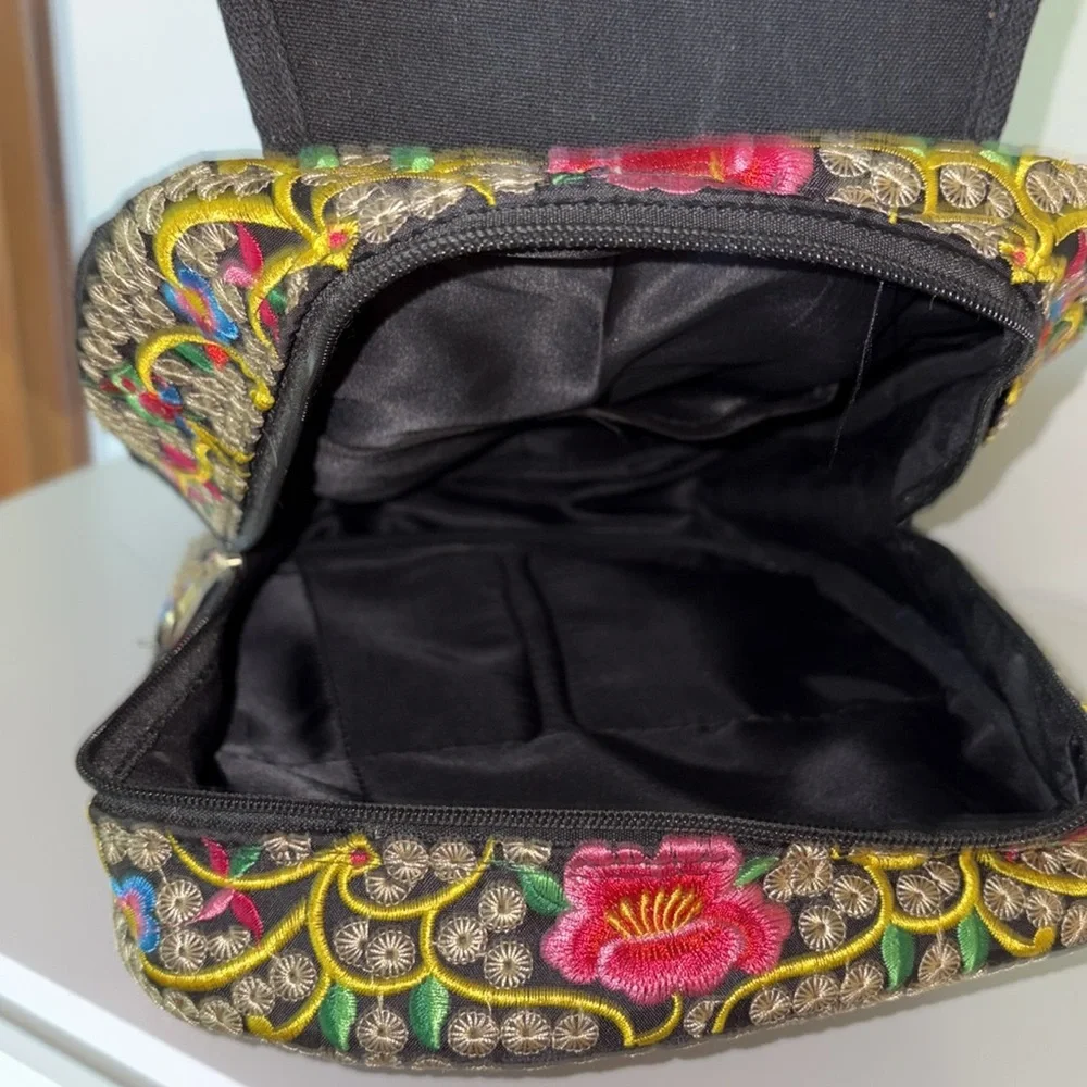 Embroidered Boho backpack like new